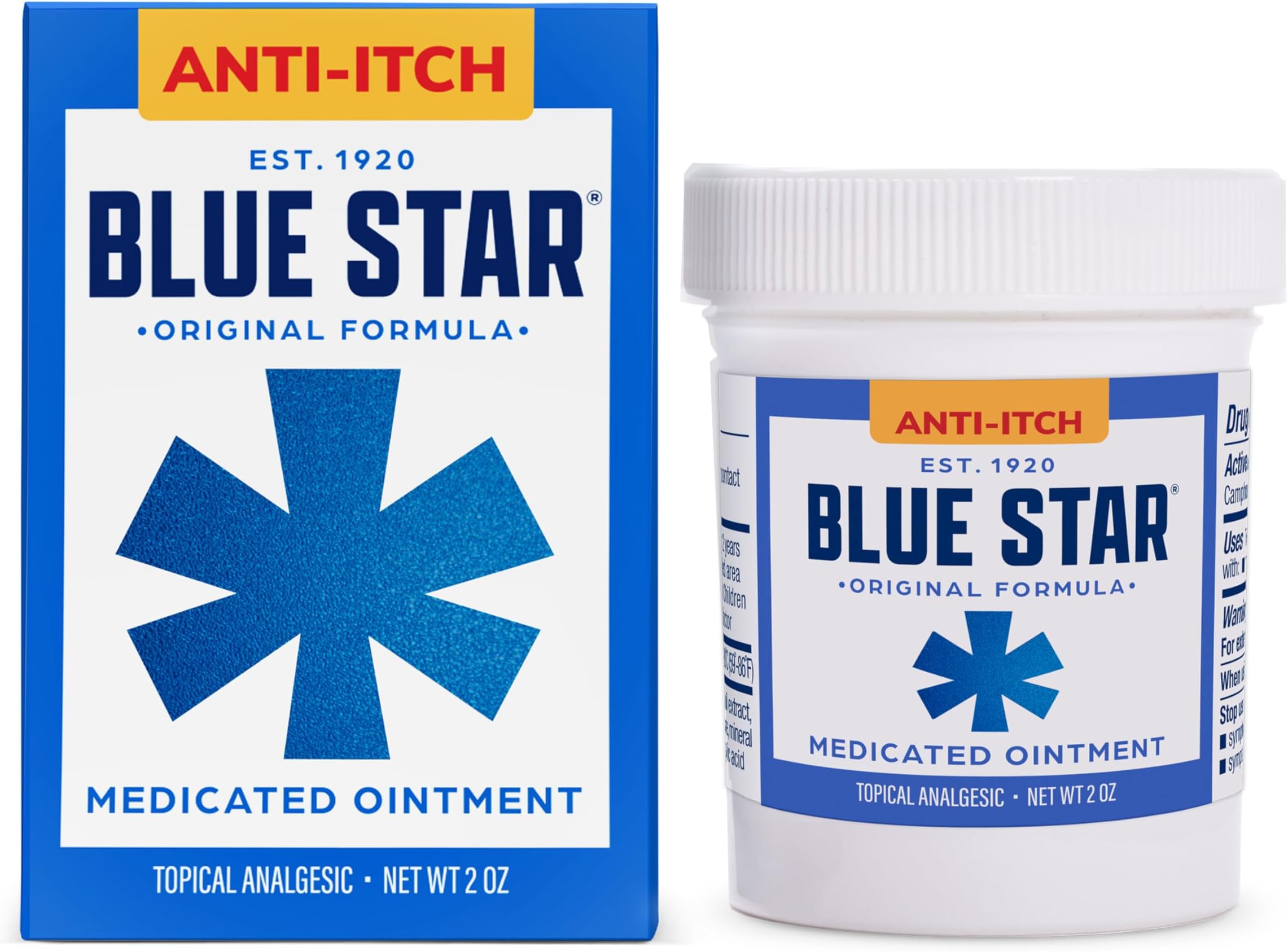 Anti-Itch Medicated Ointment, Fast-Acting Relief for Dry, Itchy Skin, Rashes, Ringworm, Dry Cracked Heels & More, Hydrocortisone-Free & Steroid-Free, 2 OZ