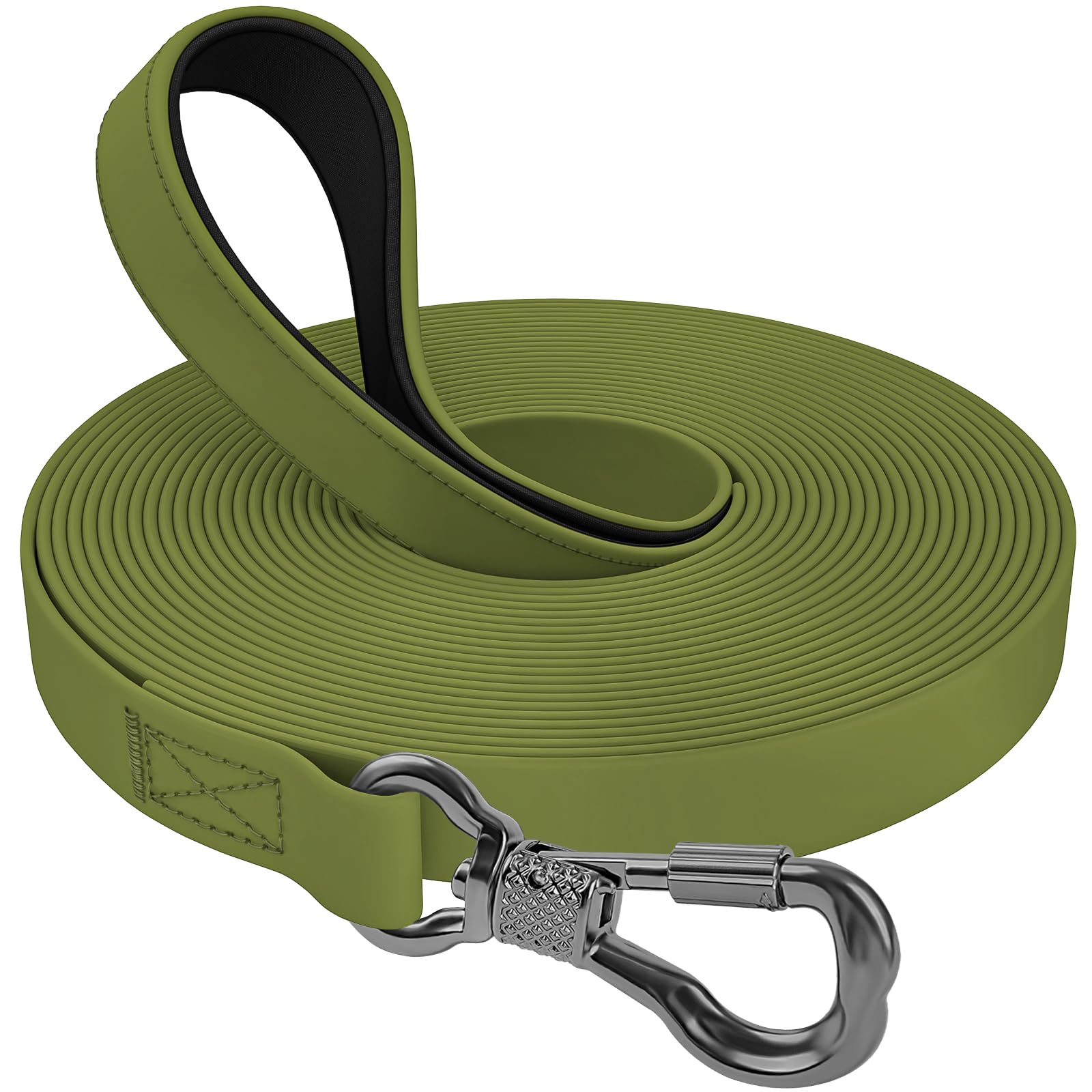 X XBEN Lunghina per Cane 3M 5M 10M 15M 20M 25M 30M, Guinzaglio Addestramento per Cani con Maniglia Imbottita, Guinzaglio Gommato per cani, Impermeabile, Moschettone, Resistente Adatto per Tutti i Cani