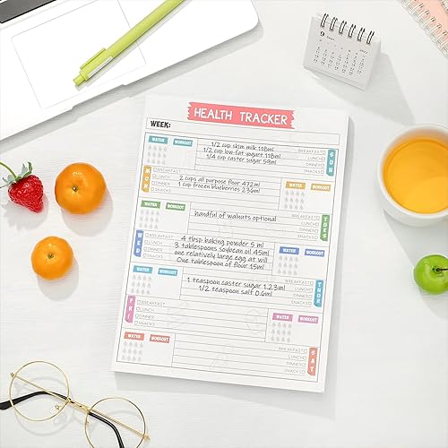 Miniatura 4 de 80 páginas semanales de entrenamiento de salud, diario de dieta diaria, planificador de ejercicios, diario de fitness, diario de bienestar de año