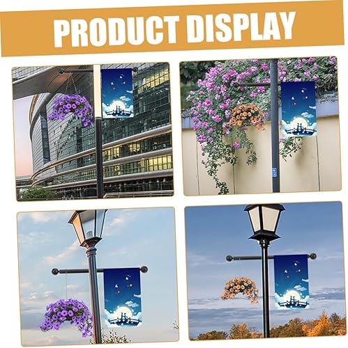 Miniatura 8 de Happyyami Accesorios Soporte de bandera Barra desnuda para exteriores, mango de repuesto de cruz, marco de escalera, soporte de brazo de poste de