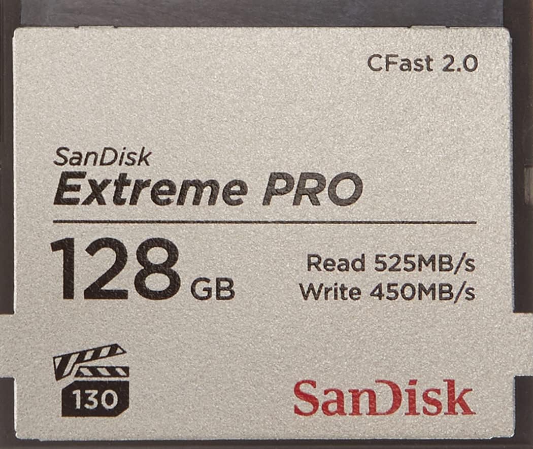 SANDISK 128GB Extreme PRO CFast 2.0 Memory Card - SDCFSP-128G-G46D