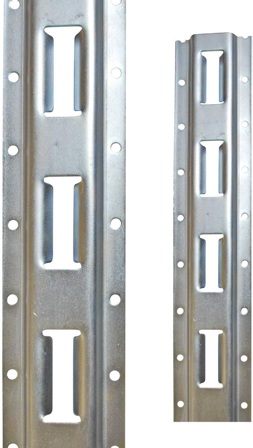 2' Vertical E-Track - 4 Pack - Shippers Supplies - Tie Down Rail Made with 12 Gauge Galvanized Steel for Securing Cargo in Your Trailer, Van, Pickup Truck and More!