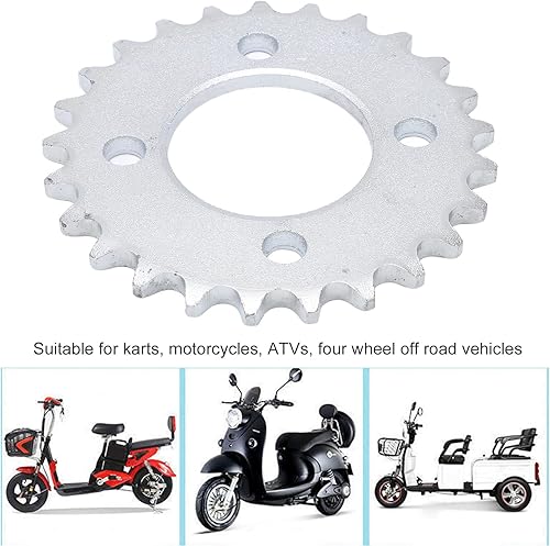 Miniatura 4 de Buachois 4 agujeros 25 dientes 420 piñón trasero diámetro interior 1.890 in rueda de cadena trasera de acero piñón para bicicleta eléctrica kart