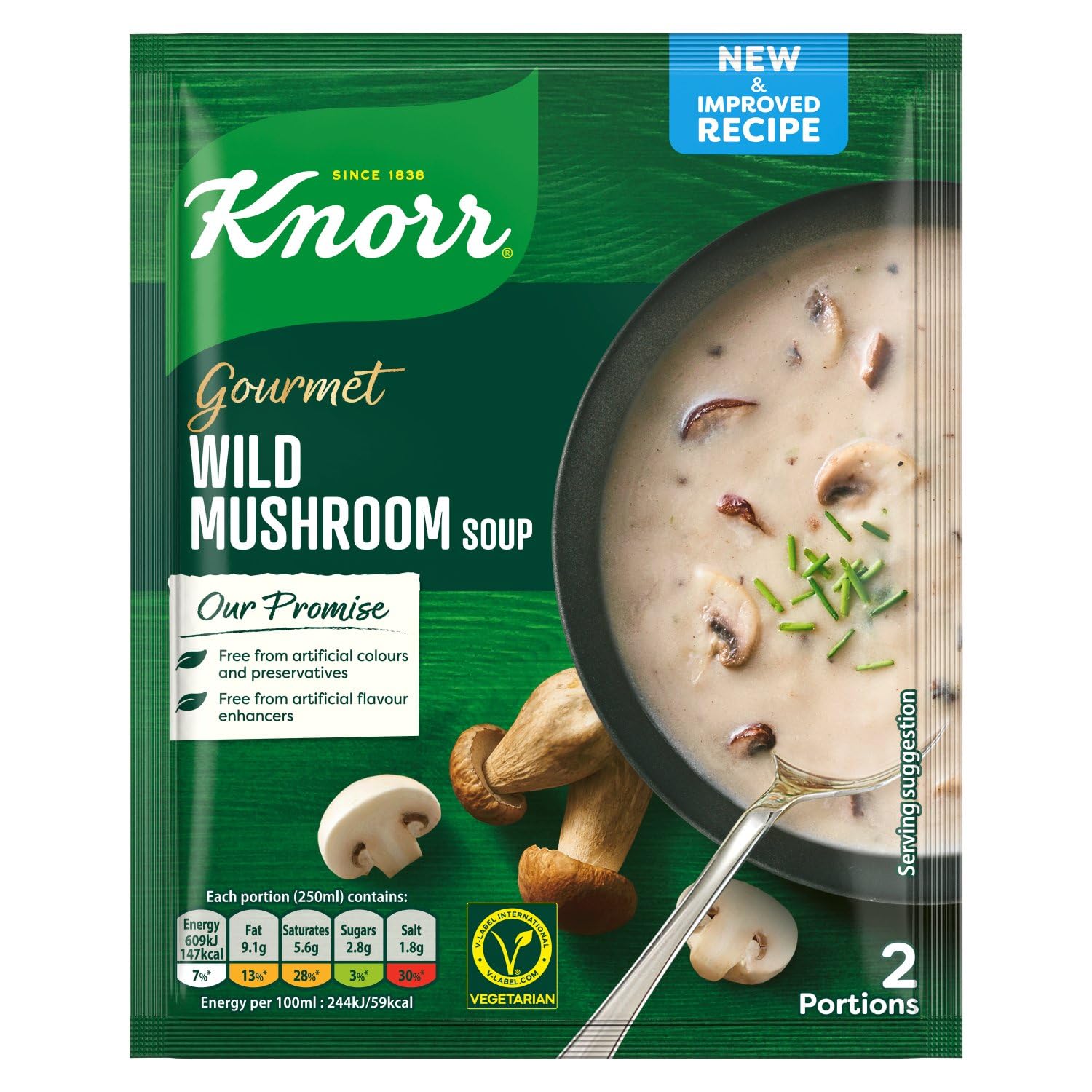 Knorr Gourmet Wild Mushroom Packet Soup Mix, 61g, Pack of 3, Irish recipe