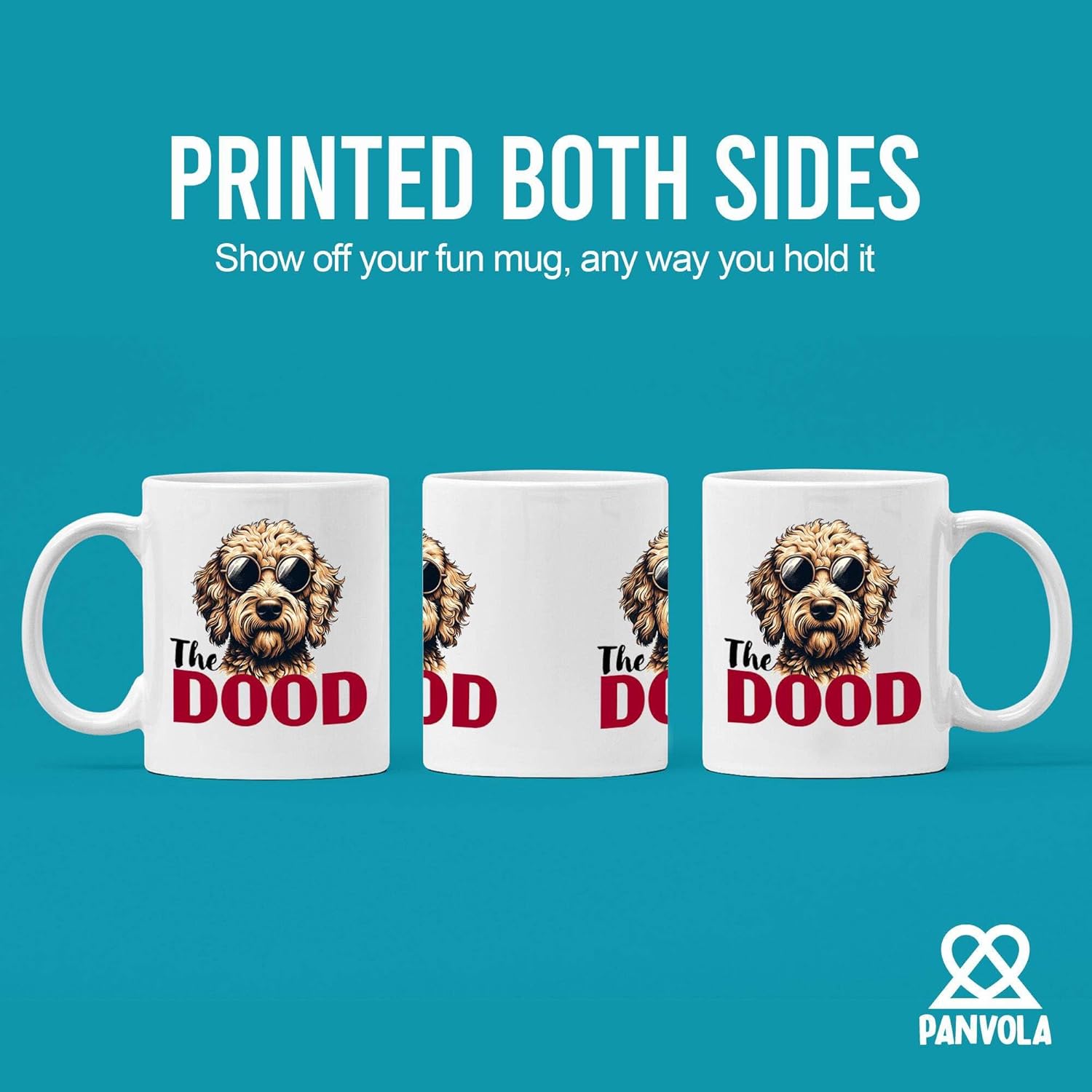 Panvola The Dood Goldendoodle Lover Gifts Dog Mom Dad Pet Dog Lover Vet Veterinarian Gifts Golder Retriever Poodle Dogs Novelty Drinkware Ceramic Coffee Mug (White, 11 oz) - Image 3