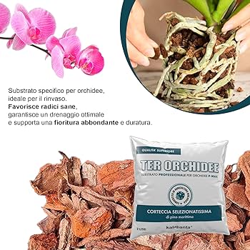 KB TERRICCIO QUALITÀ SUPERIORE PER ORCHIDEE 10L PER RINVASO E MESSA A DIMORA