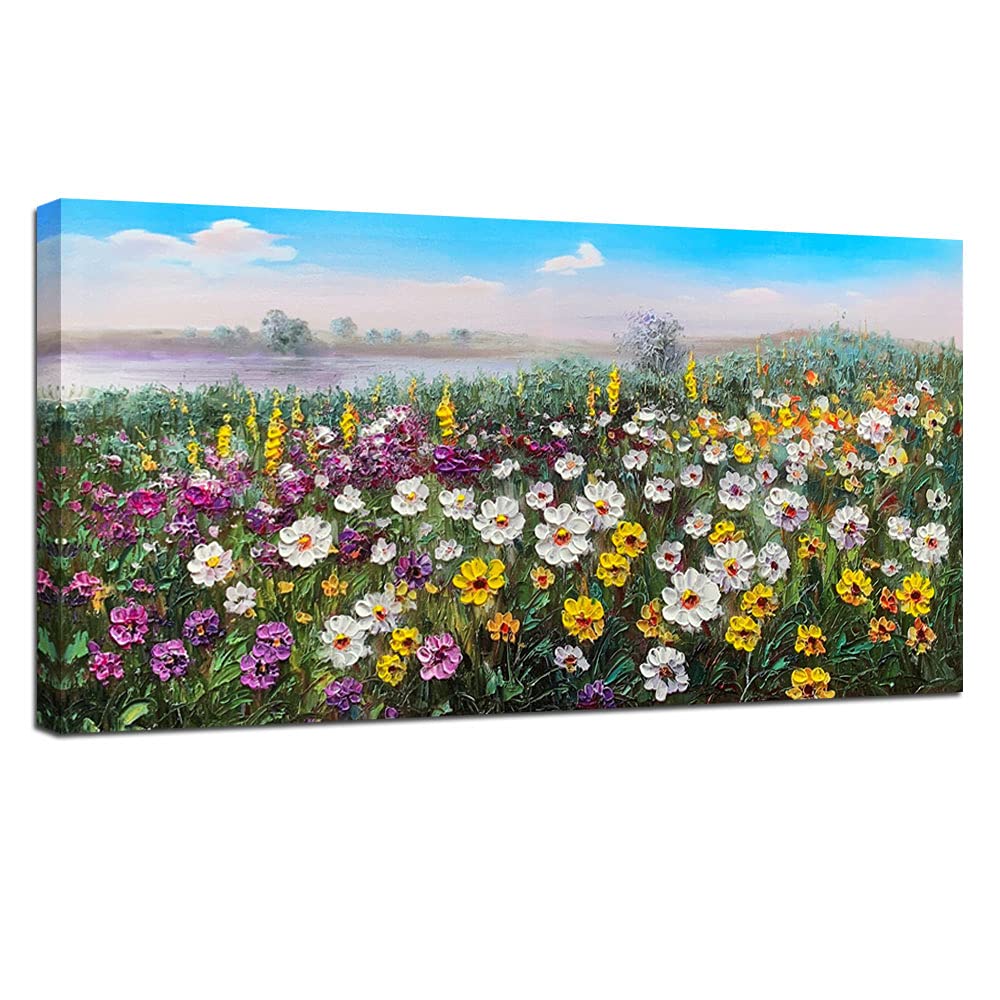 Photo 1 of Arjun Flowers Canvas Wall Art Landscape Painting
