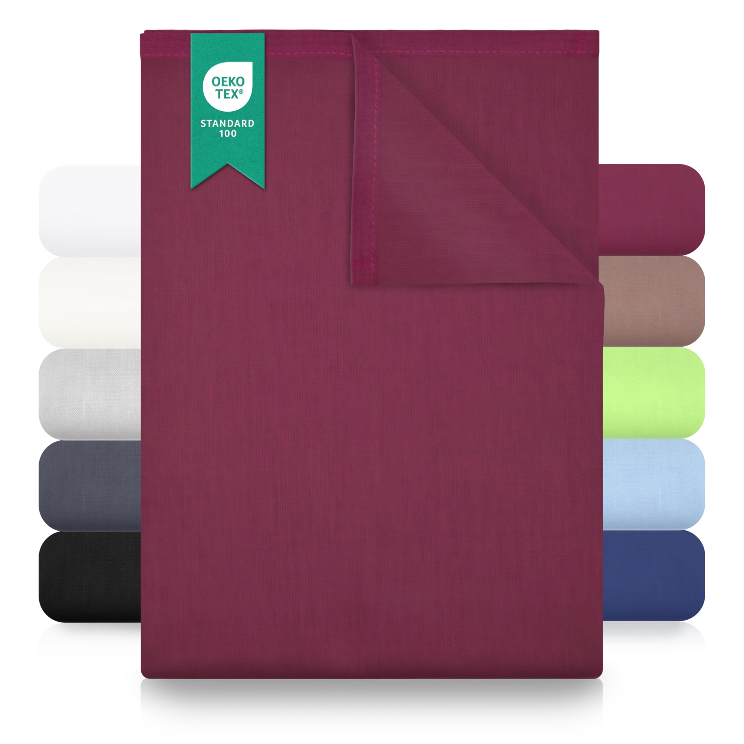 GREEN MARK Textilien Klassische Bettlaken – Flaches Laken aus 100% Baumwolle, ohne Gummi, hautfreundlich, pflegeleicht, bei hohen Temperaturen waschbar