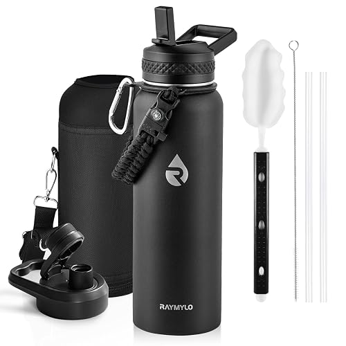 RAYMYLO Insulated Water Bottle 40 oz, Triple Wall Vacuum Stainless Steel