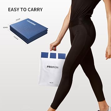 PROIRON Travel Yoga Mat Foldable 4mm/6mm, Folding Exercise Mat Non Slip TPE Yoga Matt for Women Gym Home, Pilates, Workout, Fitness, Stretching, Lightweight Small Portable Excercise Mat