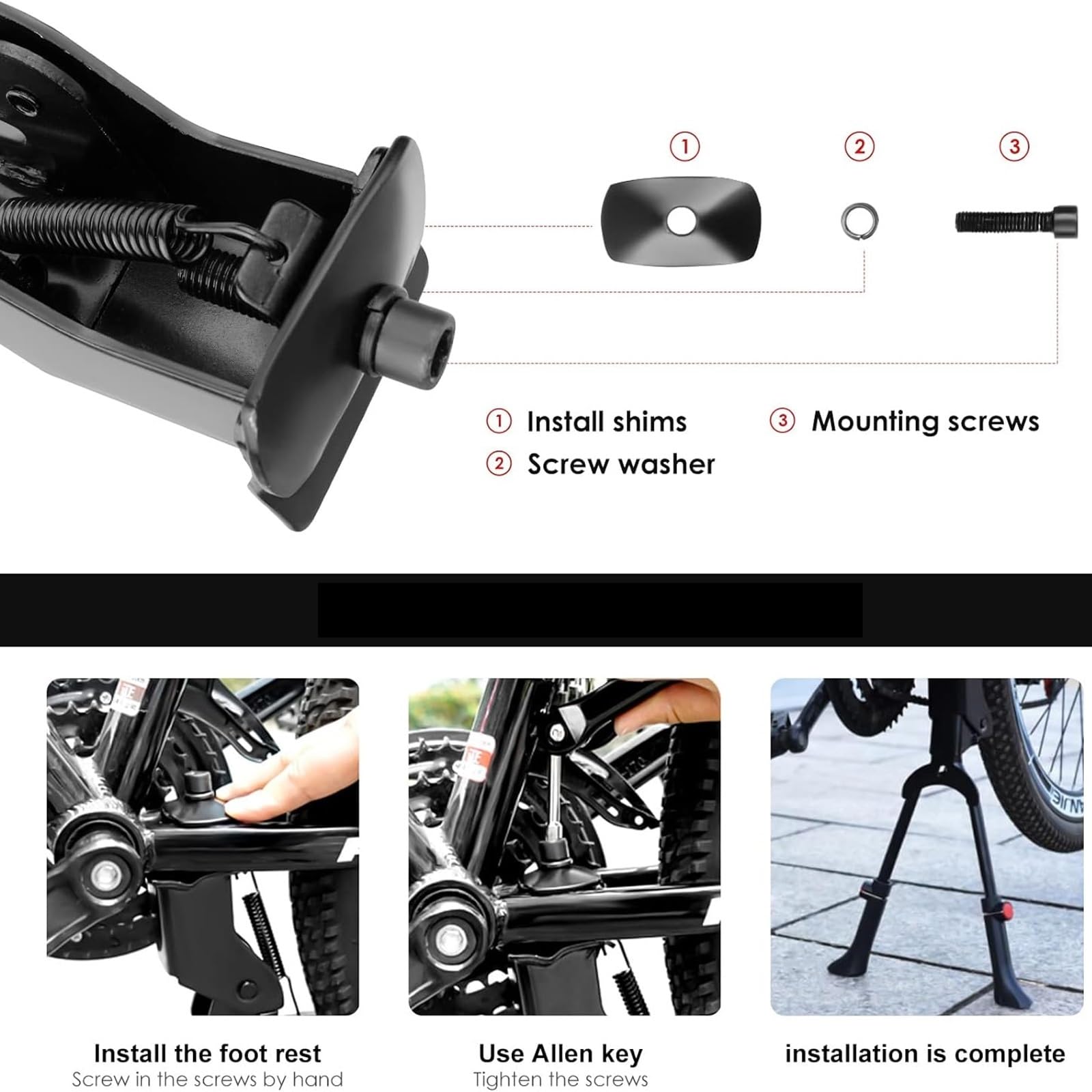 Caballete Rueda Soporte De Bicicleta Doble Pata Para Super73, Con Montaje Central Y Altura Ajustable Para Bicicletas 24 A 28 Pulgadas
