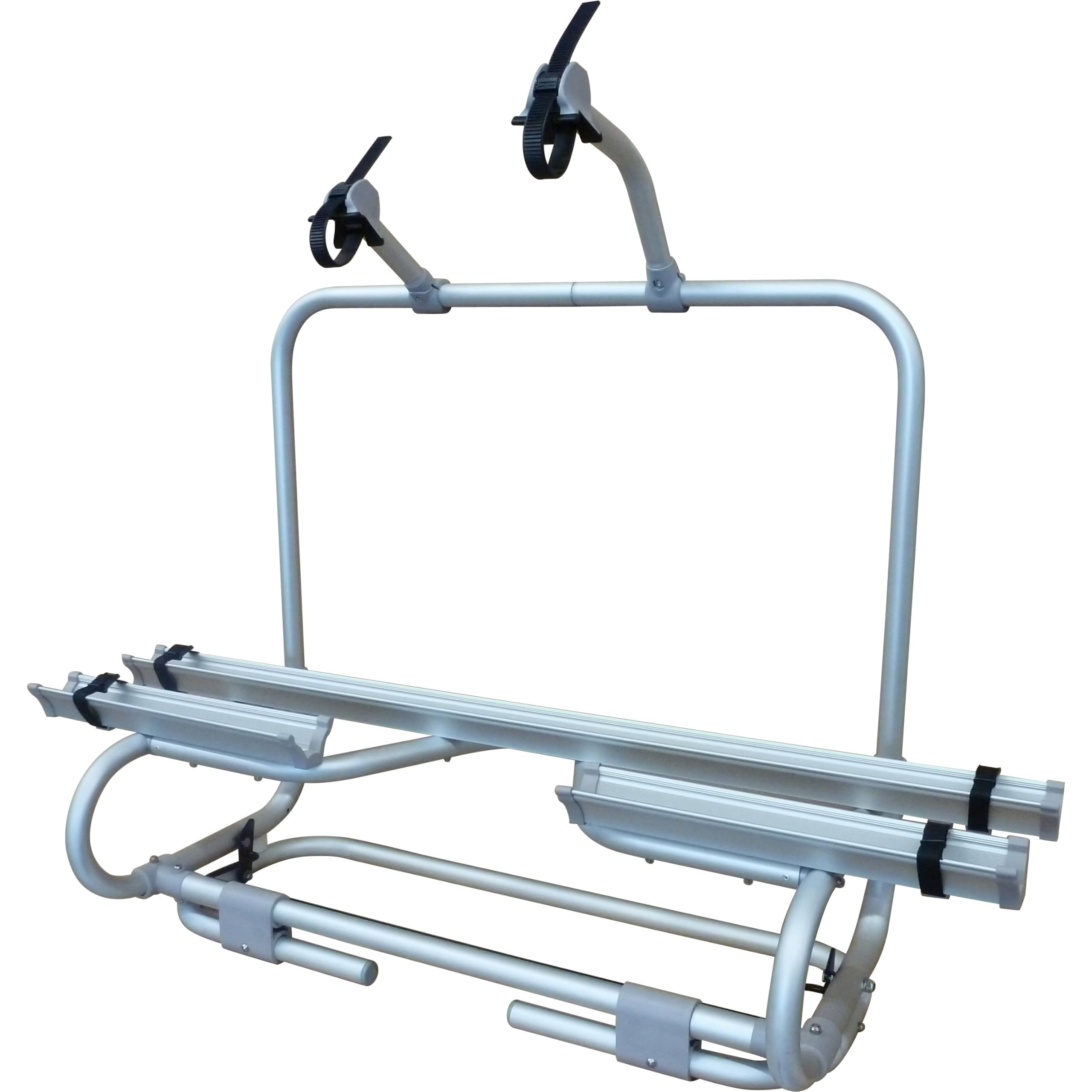 Portabici Pieghevole In Alluminio Per 2 Bici - Trasporto Pratico Per Auto Con Barra Di Traino - Foto 5