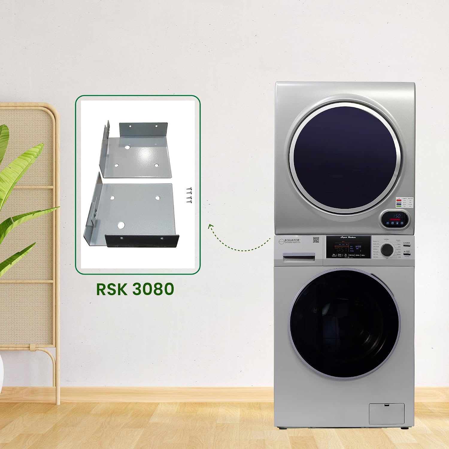 Stacking kit installation diagram