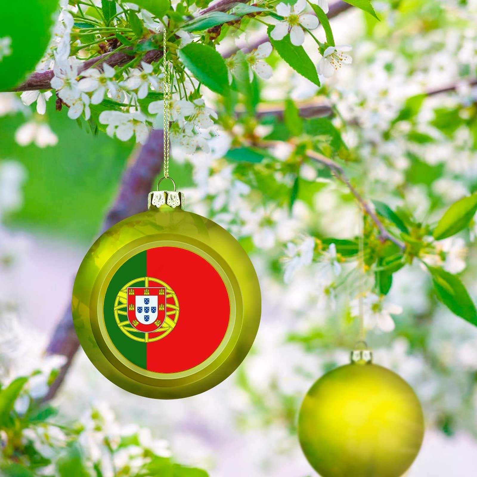 Décoration De Noël Portugal : Décoration En Céramique Drapeau Portugais De Style Vintage - France