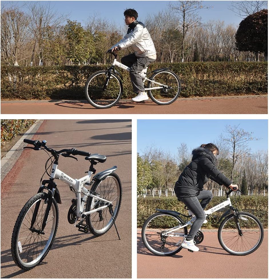 マウンテンバイク 26インチ 21段変速 折りたたみ自転車 ディスク