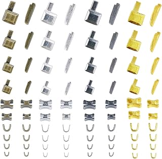 Naturahand 80pcs Metal Zipper Repair Kit - 4 Sizes & Colors - Top Stoppers, Bottom Stoppers, Insert Pins, Spr Boxes - DIY Zipper Slider Fixer for Jacket, Coat, Jeans & Bags