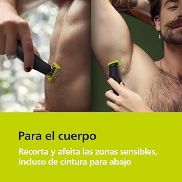 Philips OneBlade Pro 360 Barber, Electric Facial & Body Shaver & Trimmer, 2 Blades 360°, 14 Length Comb, Body Kit, Charging Stand, Travel Case, Black, QP6652/30