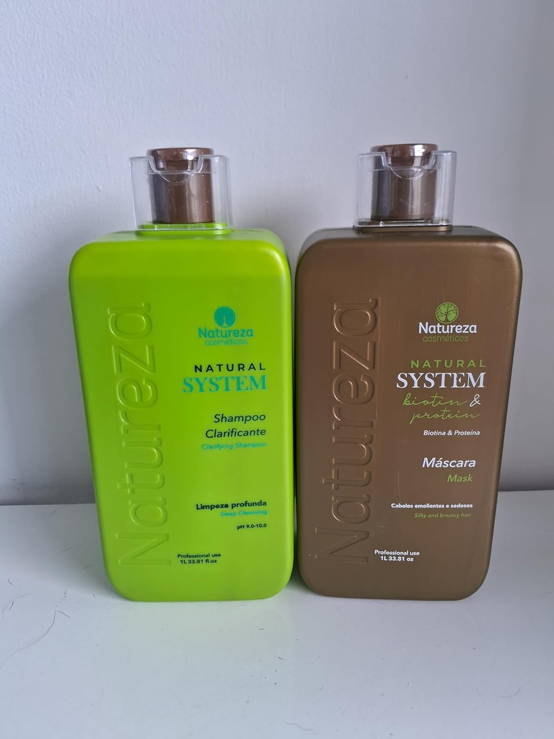 Kit Natural Therapy De Biotina Treatment 1L- Natural Cosmetics/Shampoo e Selante 33.8 fl.oz
