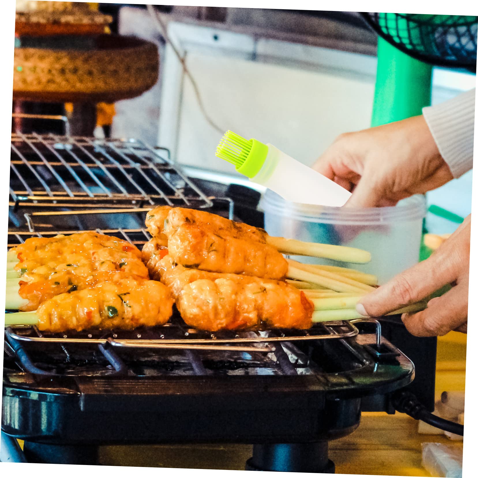 balacoo Silicone Oil Bottle Brush Cooking Oil Brush for Kitchen Brush for Cooking Non-Stick Basting Brush for Grills