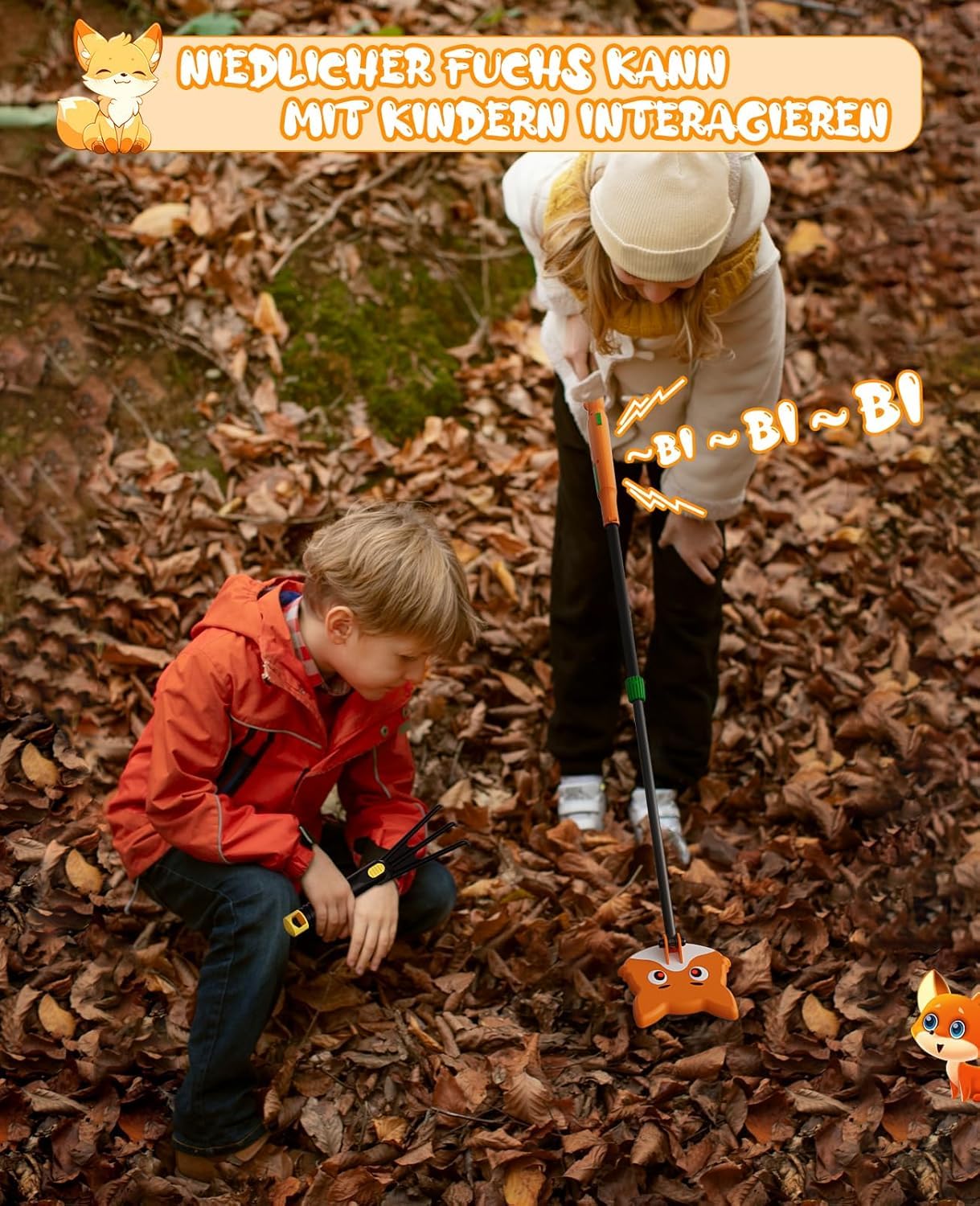 Metalldetektor Kinder,30-38 Zoll einstellbar,Tragbar Und Leicht Metallsuchgerät,Geeignet für Outdoor-Abenteuer von Kindern,Metal Detector Mit Schaufel Und Rechen