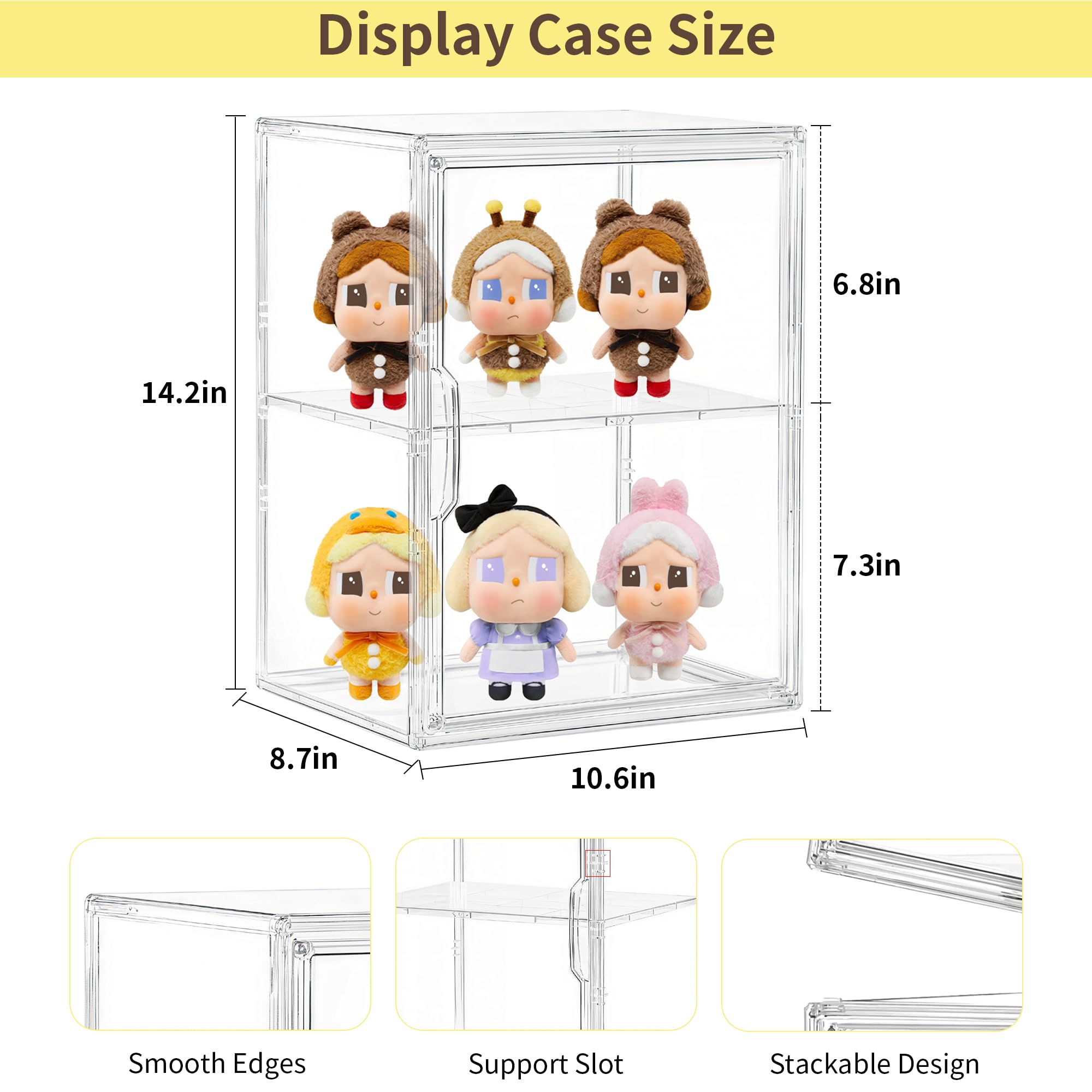 Amazon.co.jp: アクリルディスプレイケース、2段透明プラスチック