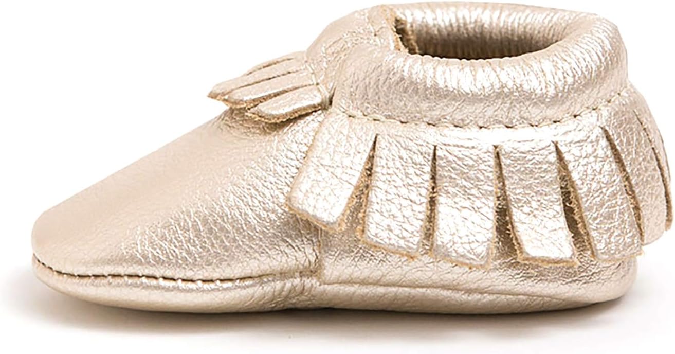 Freshly Picked Classic Fringe Baby Moccasins, Premium Leather Baby Boy Moccasins and Baby Girl Moccasins Handmade in Utah, Hard or Soft Sole Baby Shoes