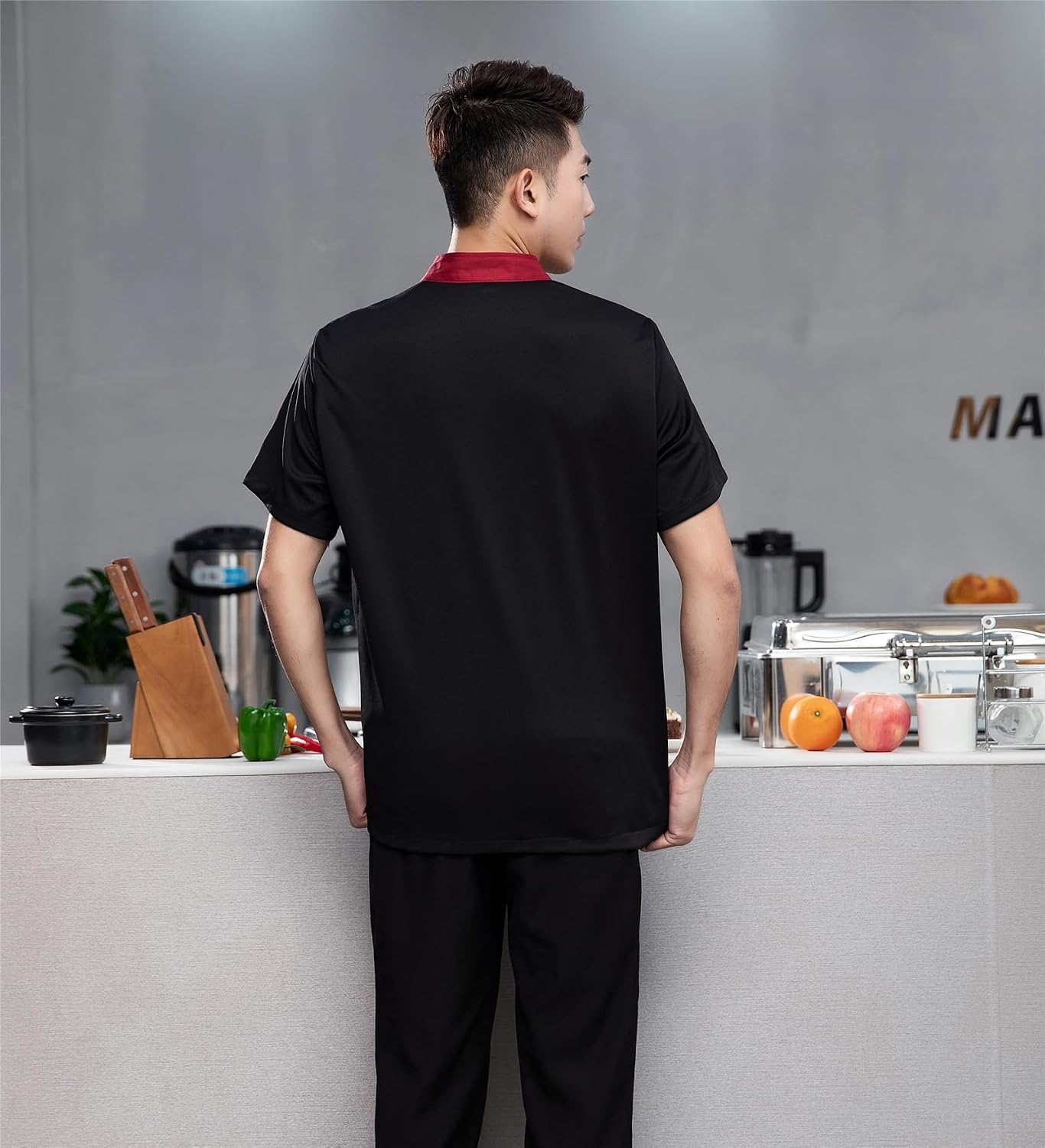 Chef Coat With Mesh Lightweight Chef Jacket Men Short Sleeve Chef Uniform for Kitchen,Restaurant