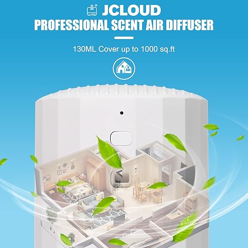 Miniatura 5 de JCLOUD Máquina de aire inteligente con tecnología de nebulización, difusor profesional de aceite esencial sin agua, difusor de aroma Bluetooth