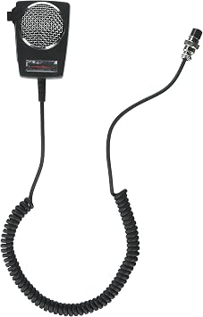 Astatic 302-10005 D104M6B Amplified Ceramic Power 4-Pin CB Microphone, Black