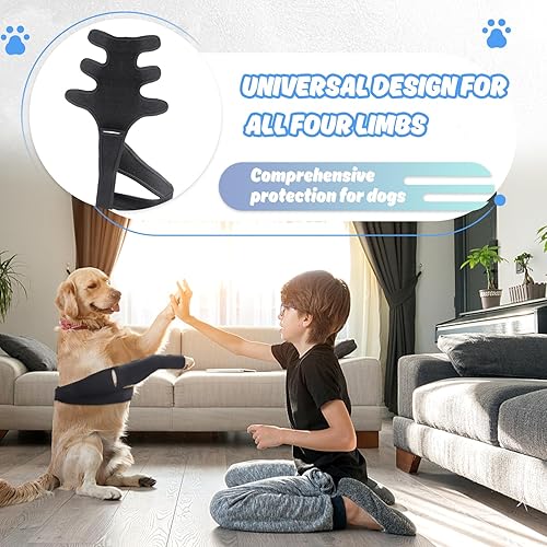 Miniatura 5 de Rodillera para perro, soporte de cadera ajustable para pierna trasera o trasera, soporte de cadera para lesiones de ligamento cruzado, dolor
