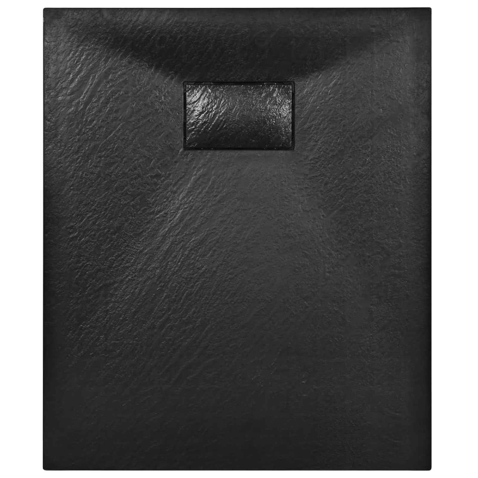 Gecheer Plato de Ducha Moderno, Antideslizante, Negro, 90x70cm, SMC, Fácil de Limpiar, para Baño