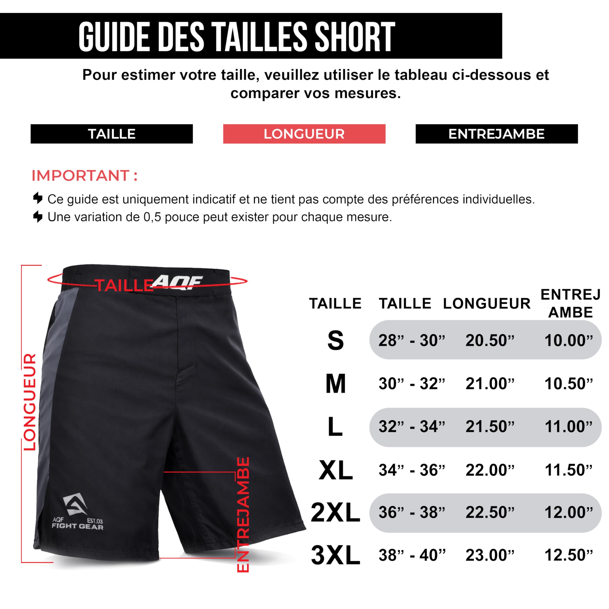 AQF Boxer Calecon Homme, Short MMA, Short Boxe, Grapling Calecons, Short Muay Thai 4-Way en Stretch avec Évacuation De L'humidité pour Boxing, Combat, UFC, Cage Fighting, Short D'entraînement