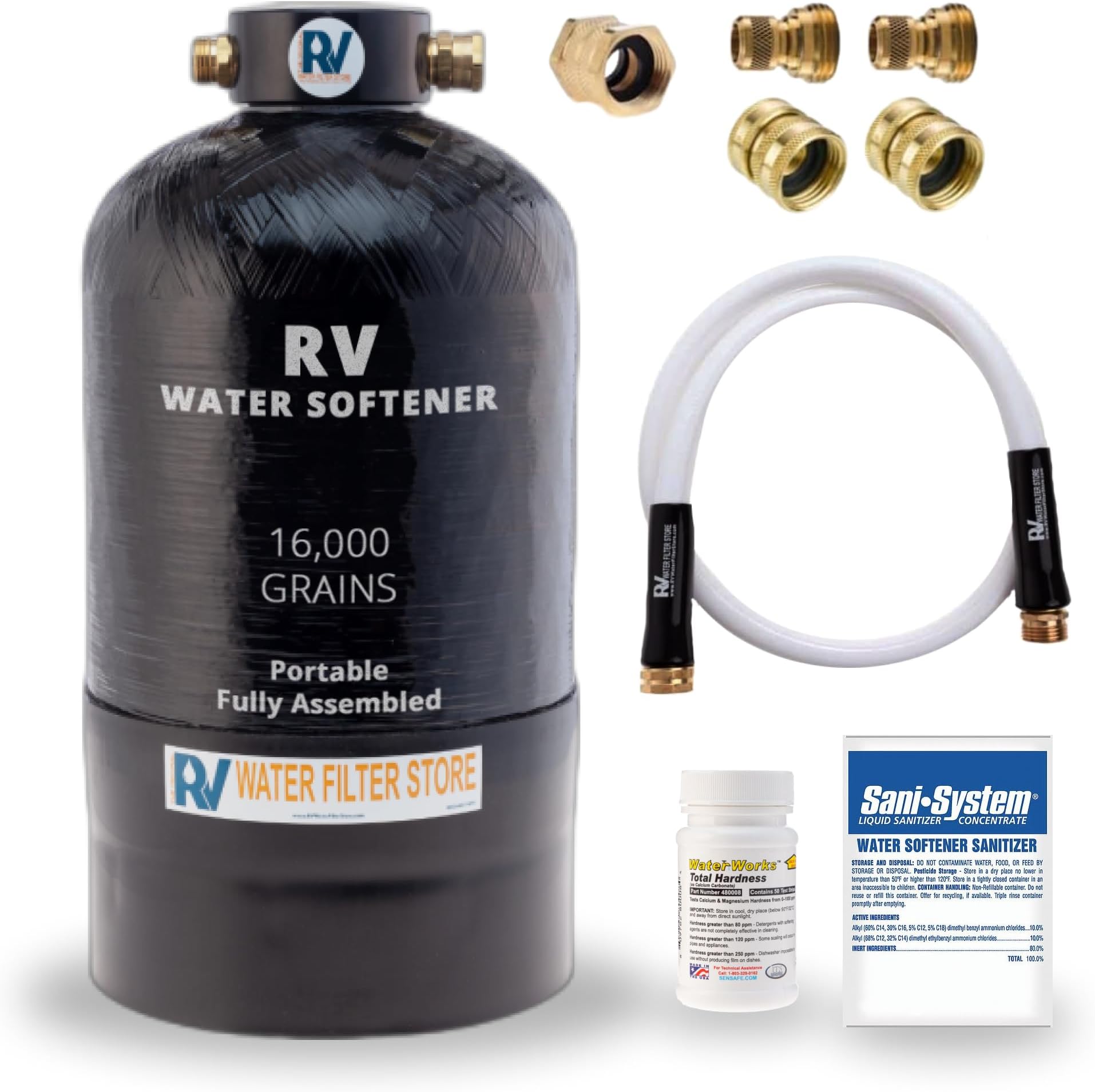 VEVOR RV Water Softener, 16,000 Grain Portable Water