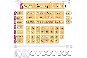 Magnetic Calendar for Classroom, Flip Calendar with 53 Date Cards