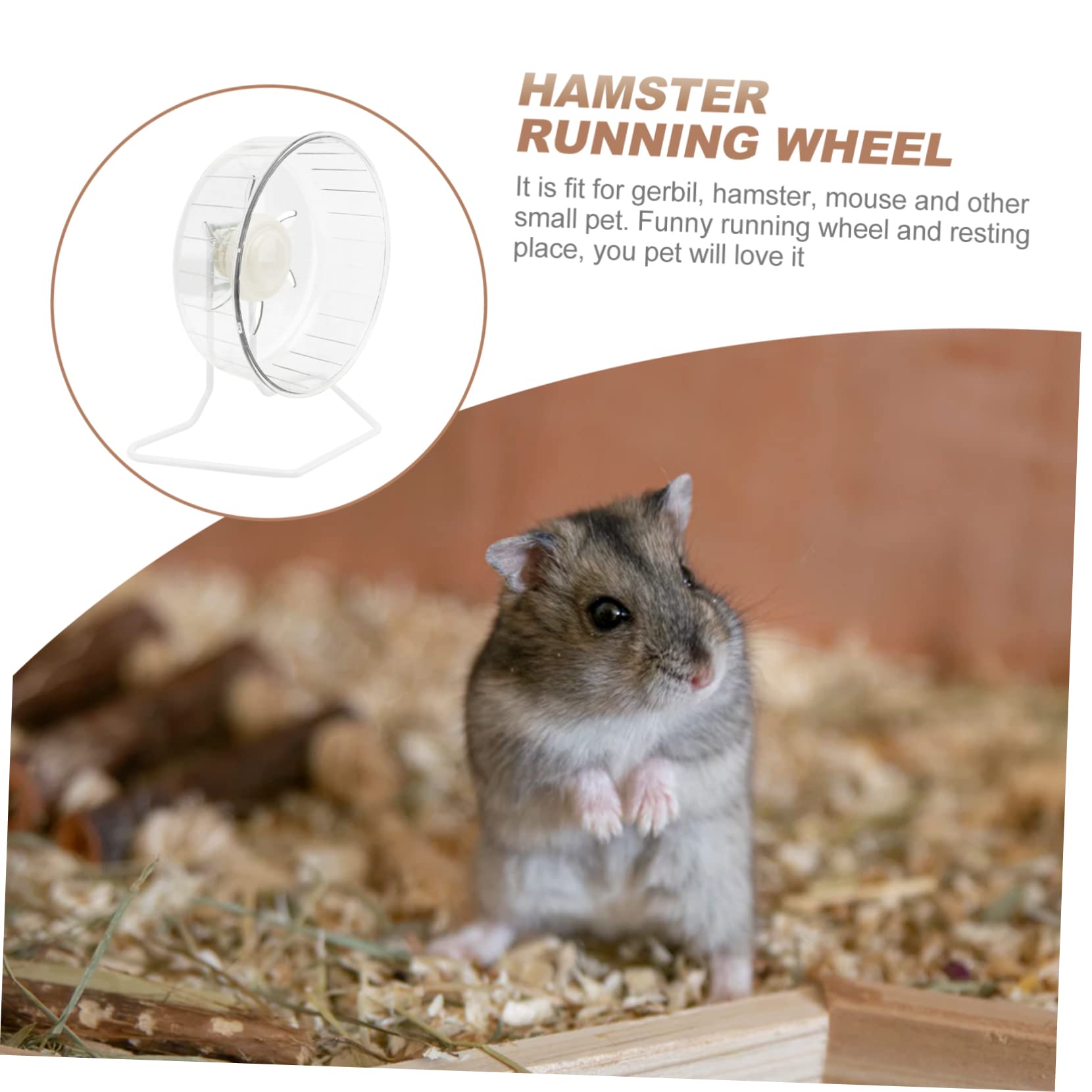 Leises Hamster Laufrad Radspielzeug aus Kunststoff und Eisen Weiß