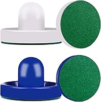 Vista 5 de Empujadores de hockey de aire y discos de hockey de aire rojo, asas de portería, accesorios de repuesto para mesas de juego