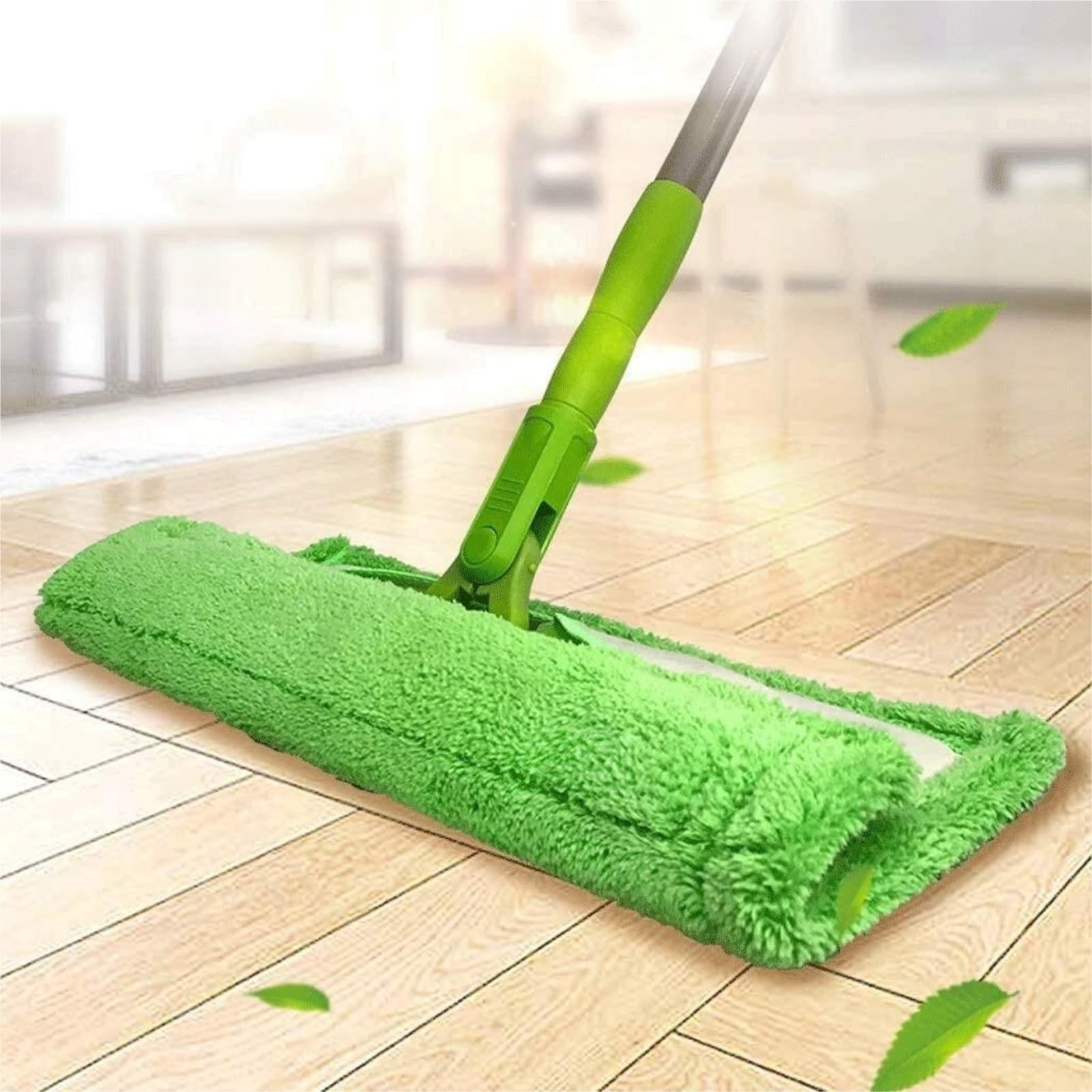 Mopa De Limpieza Fregona para Pisos De Madera Dura con Mango De Acero Inoxidable Y Extensión para El Hogar, La Cocina Y Todas Las Superficies del Piso Hogar Cocina