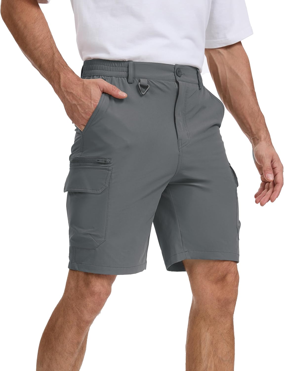 NATUVENIX Cargo Shorts for Men Stretch Mens Hiking Shorts Quick Dry Tactical Shorts with 7 Pockets for Fishing Work