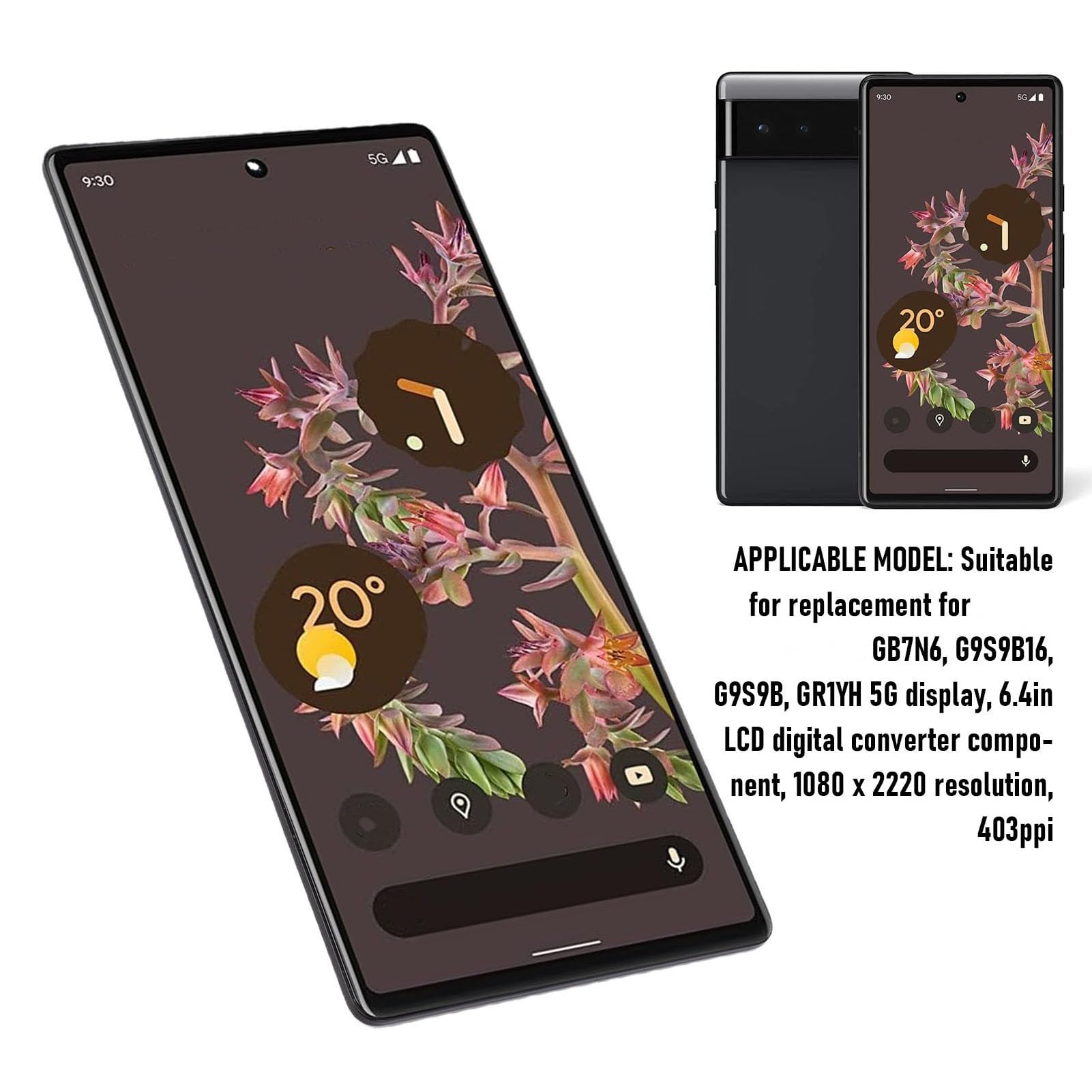 Cryfokt Reemplazo de Pantalla LCD para Digitalizador de Pantalla de