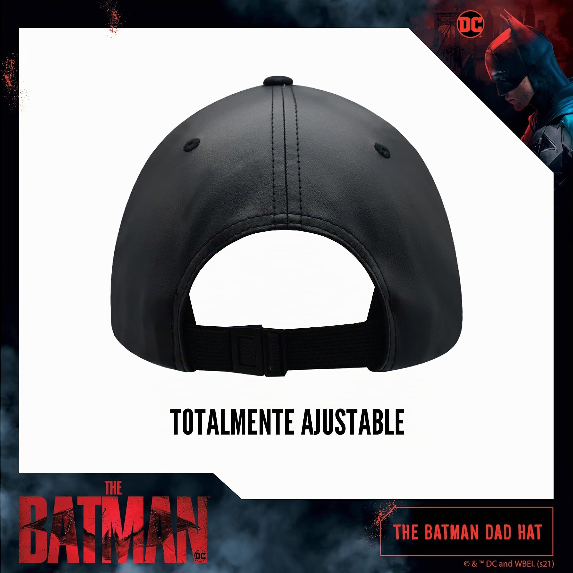 DC Comics The Batman Dad Hat, Adult Baseball Cap with Flat Brim, One Size