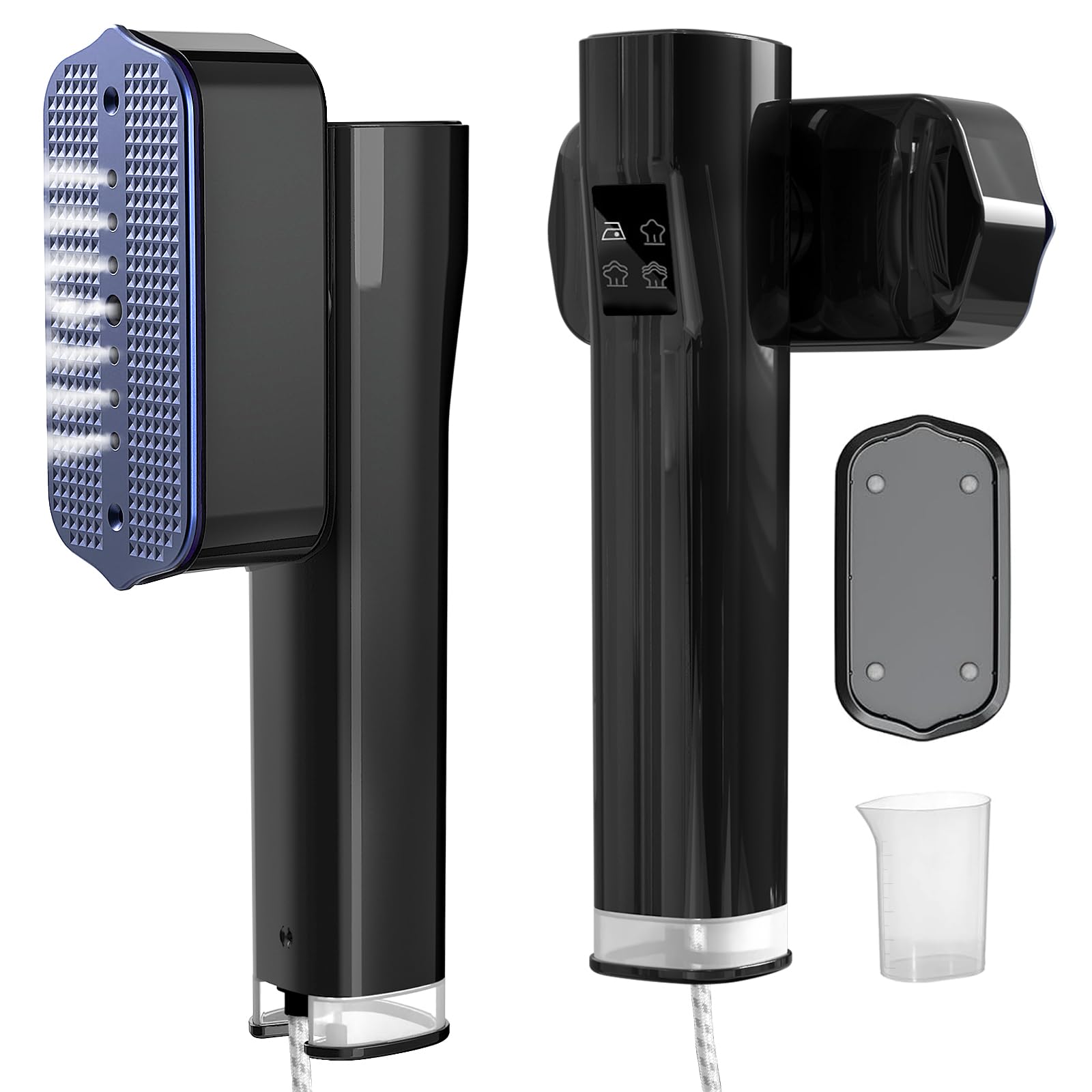 Plancha de vapor, portátil y manejable, calentamiento rápido de 15 segundos, plancha de vapor 2 en 1 para viajes globales y vacaciones