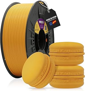 WINKLE Filamento PLA HD Pastel Amarillo Cúrcuma | Filamento Impresora 3D | Filamento PLA 1,75mm 1kg | PLA Amarillo | Color Sin Brillo | Precisión Dimensional | Bobina 1kg