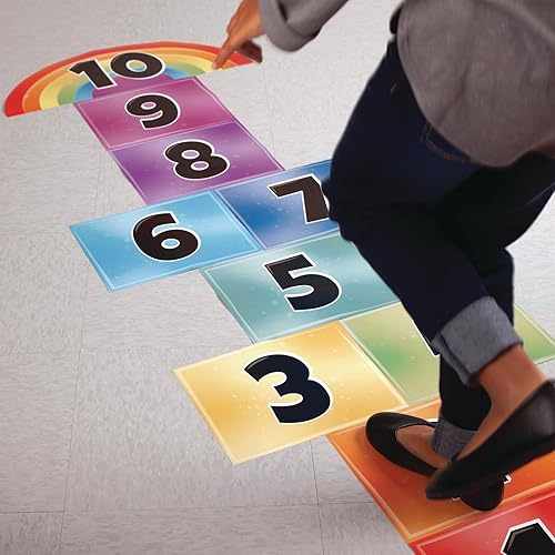 Miniatura 3 de Really Good Stuff EZ Stick - Juego de 11 calcomanías de suelo con temática de arcoíris para niños