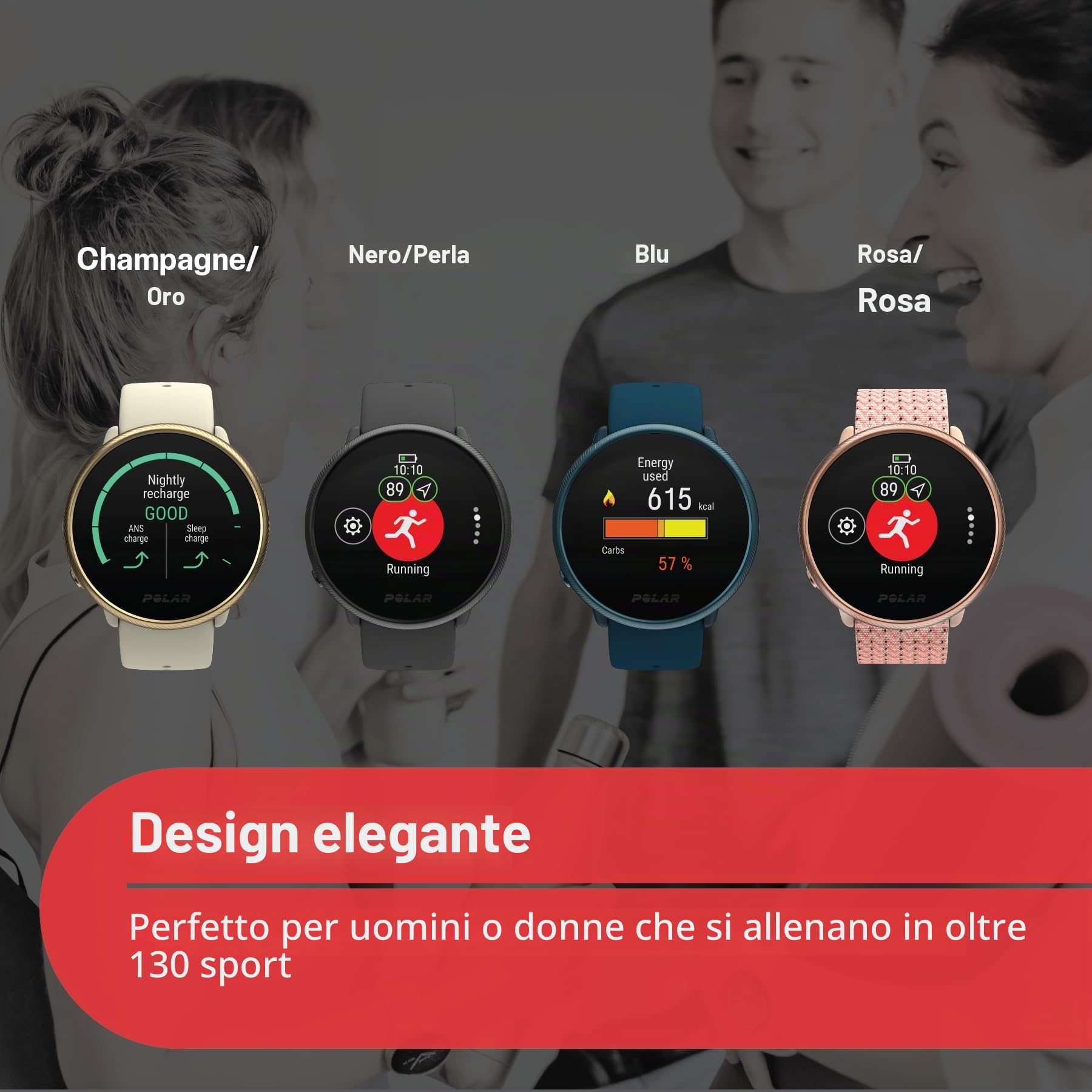 Polar Ignite 2 - Smartwatch per il Fitness con GPS - Monitoraggio della FC dal Polso - Guida Personalizzata agli Allenamenti, Monitoraggio del Recupero e del Sonno - Controlli Musica, Meteo, Notifiche