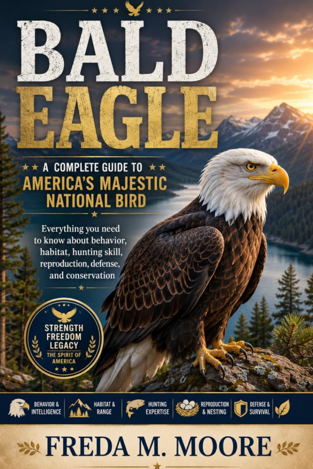 BALD EAGLE A complete guide to America’s majestic national bird: Everything you need to know about behavior, habitat, hunting skill, reproduction, defense, and conservation