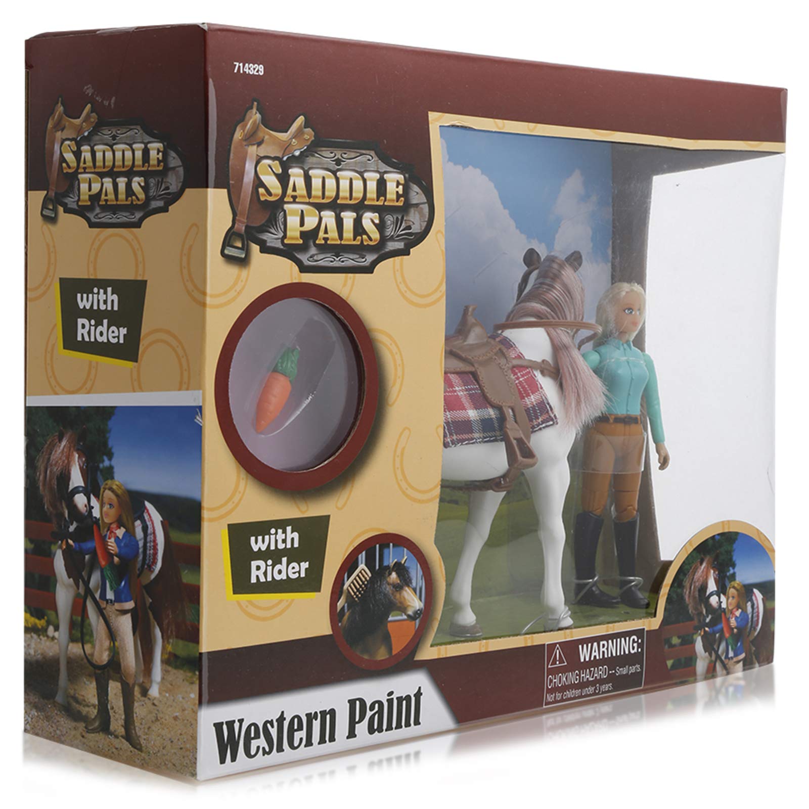 Saddle Pals Western Paint With Rider Figurine
