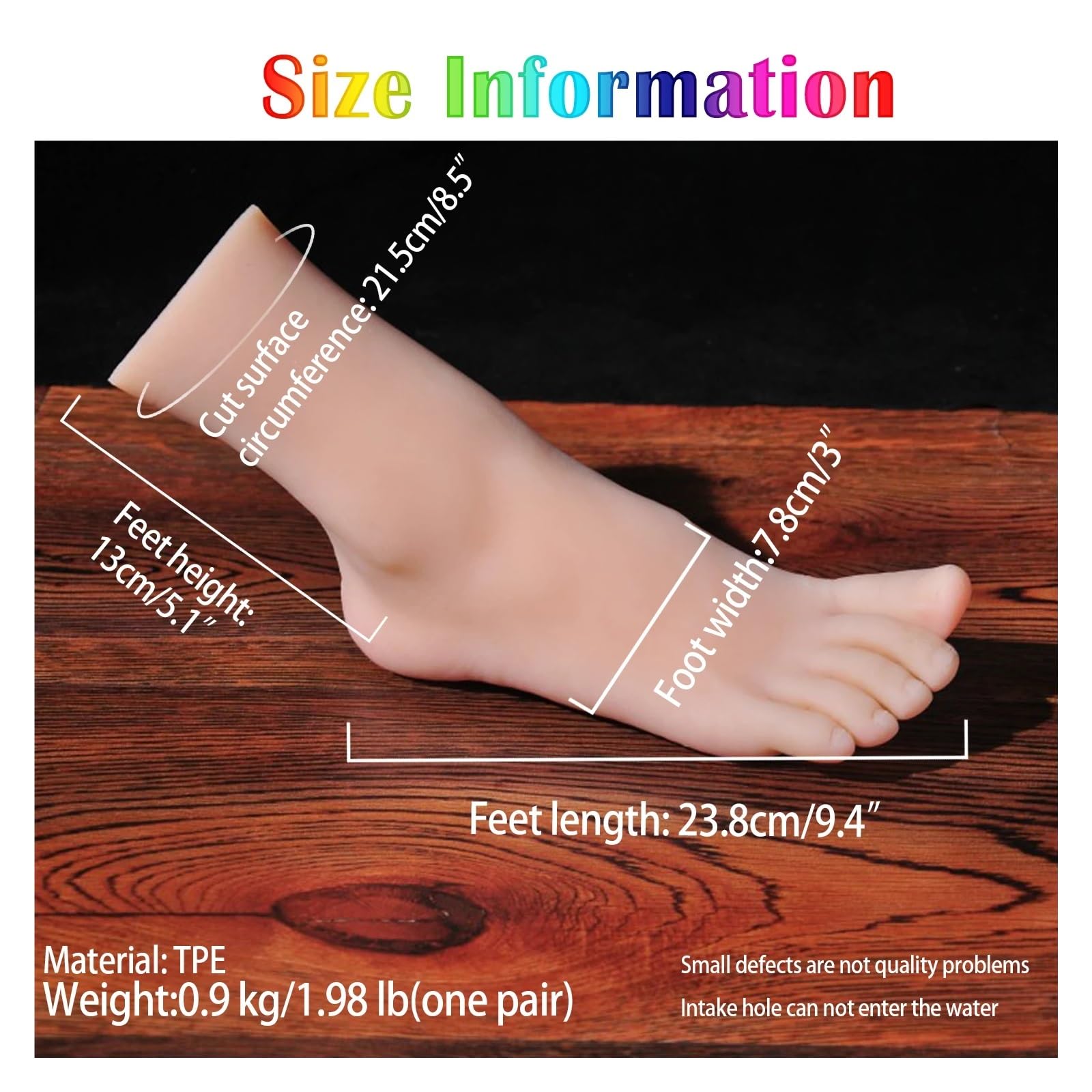 Maniquí Dedos De Los Pies Delgados Modelo De Pie, Pies Griegos Calcetines De Zapatos for Arte Exhibición De Uñas Falsas Tarsel Silicona Fetiche De Pie Femenino 3901(Skin All Silicone,One Pair)