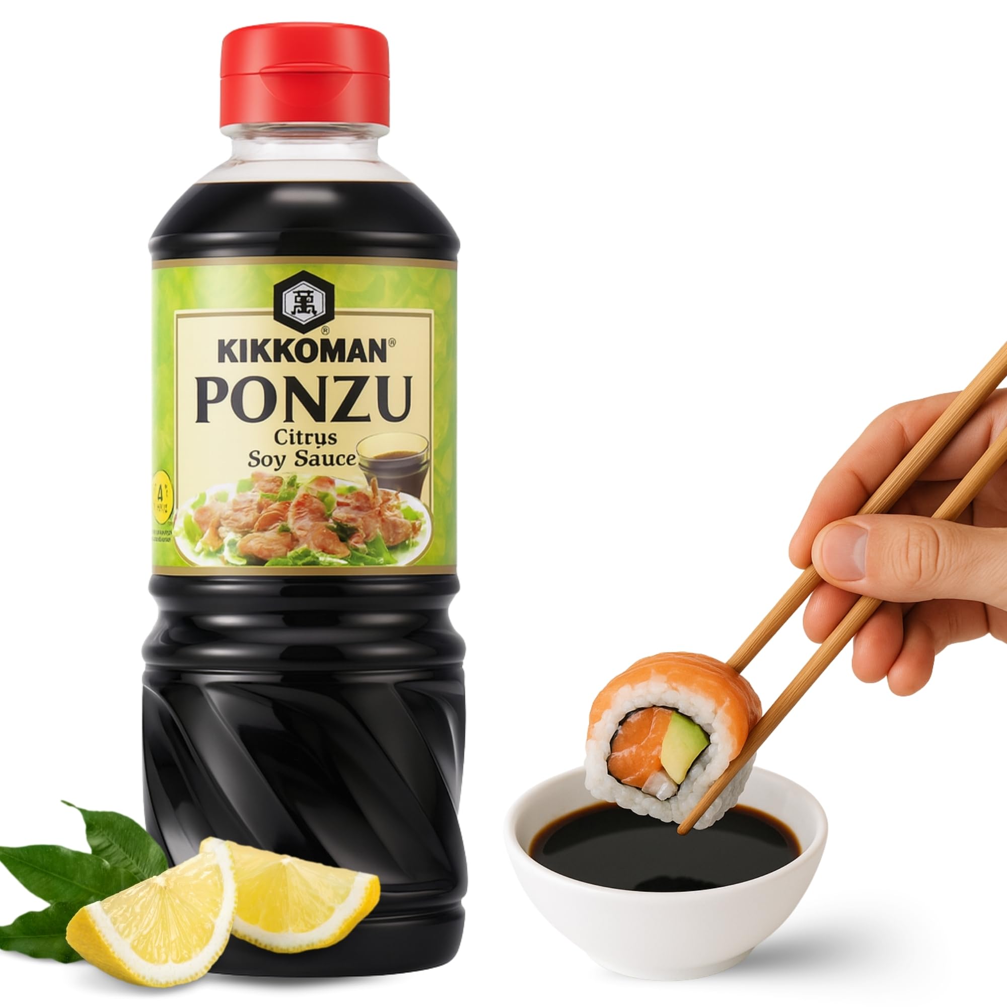 Ponzu Salsa de Soja Cítrica Japonesa 1000 ml, Natural sin Aditivos