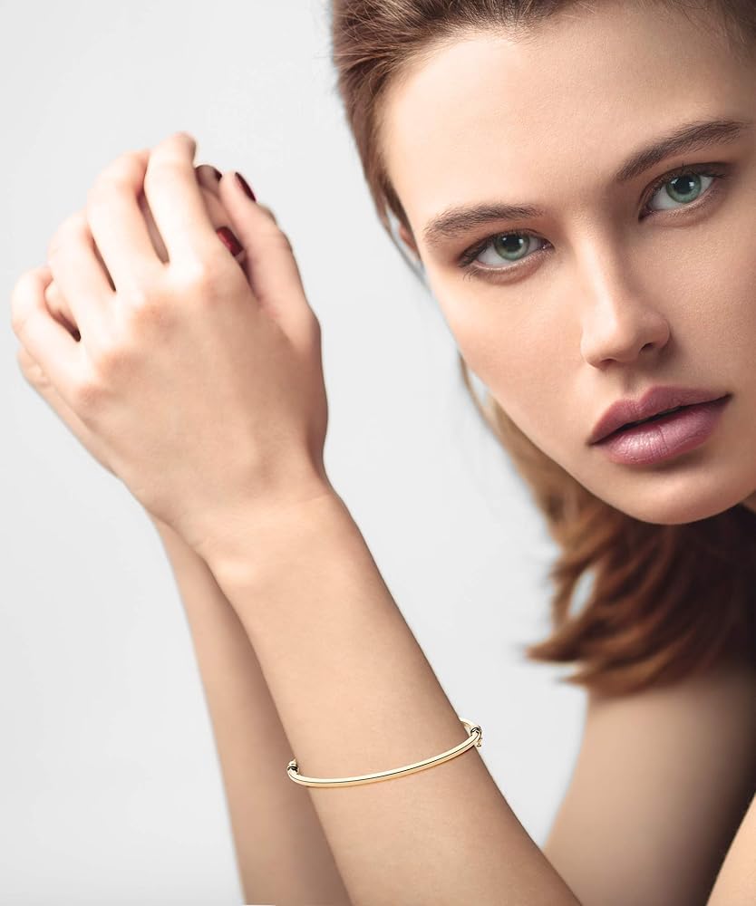 ホワイトナチュラルダイヤモンド　ゴールドオーバースターリングシルバーブレスレット ホワイトナチュラルダイヤモンド ゴールドオーバースターリング