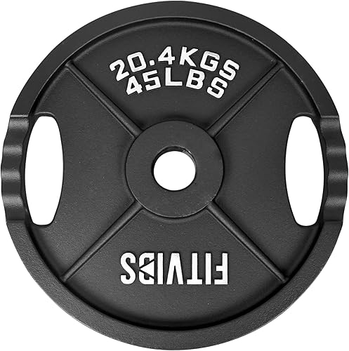 Miniatura 3 de Signature Fitness Olympic - Placa de pesas de hierro fundido de 2 pulgadas para entrenamiento de fuerza y levantamiento de pesas, varios tamaños